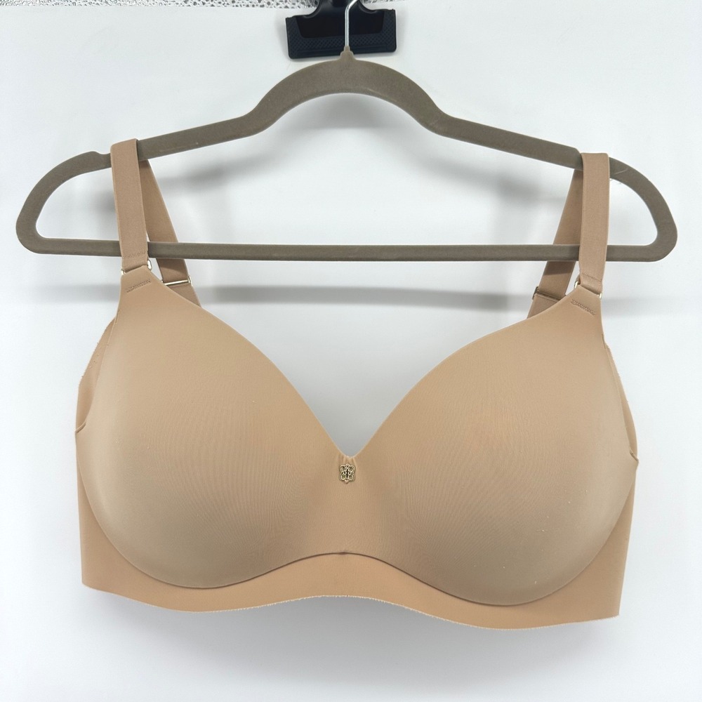 Honeylove CloudEmbrace Wireless Contour T Shirt Bra Womens 38C Tan